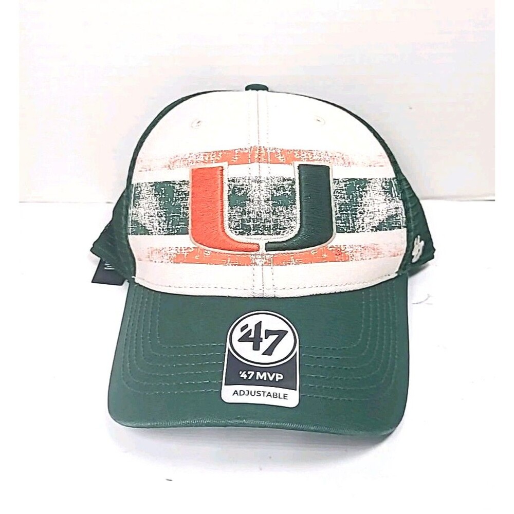 Miami Hurricanes NCAA '47 MVP Brand Dark Green Adjustable Hat